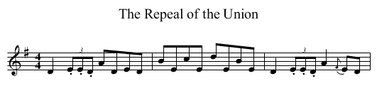 The Repeal of the Union - staff notation