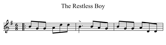 The Restless Boy - staff notation