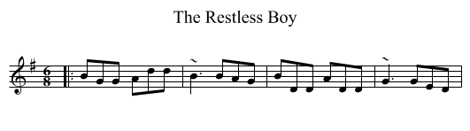The Restless Boy - staff notation