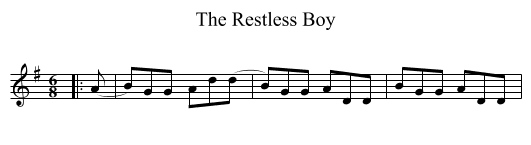 The Restless Boy - staff notation