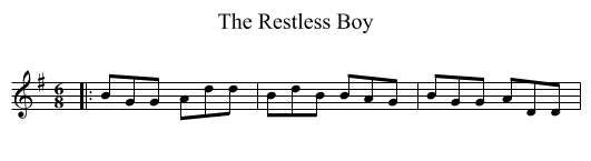 The Restless Boy - staff notation