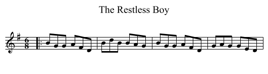 The Restless Boy - staff notation