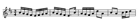 The return from Fingal - staff notation