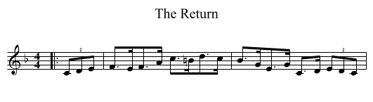 The Return - staff notation