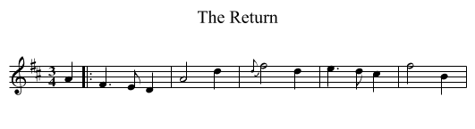 The Return - staff notation