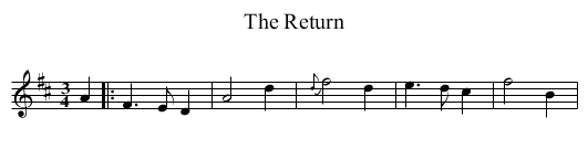 The Return - staff notation