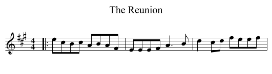 The Reunion - staff notation