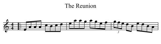 The Reunion - staff notation