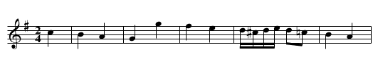 the Reveilly - staff notation
