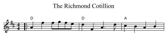 The Richmond Cotillion - staff notation