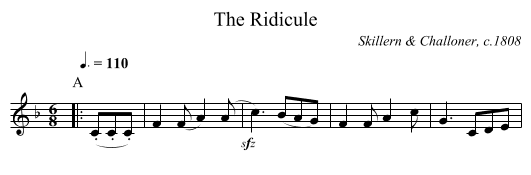 The Ridicule - staff notation