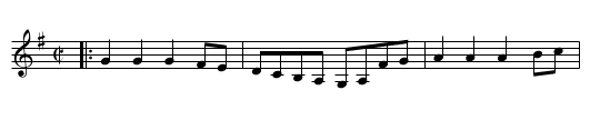 the Ridotta - staff notation