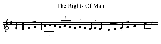 The Rights Of Man - staff notation