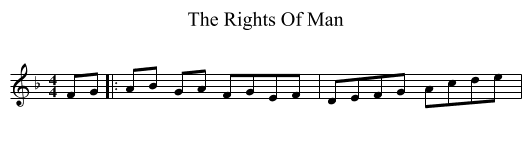 The Rights Of Man - staff notation
