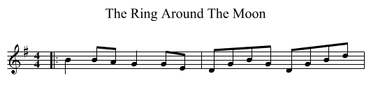 The Ring Around The Moon - staff notation