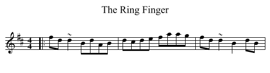 The Ring Finger - staff notation
