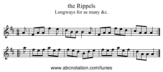 the Rippels - staff notation