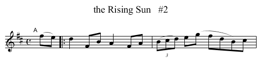 the Rising Sun   #2 - staff notation