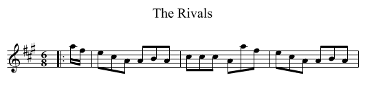 The Rivals - staff notation