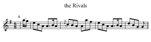 the Rivals - staff notation