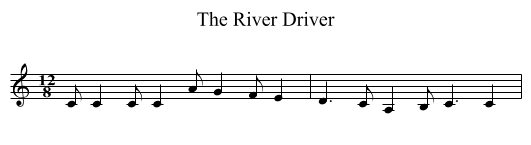 The River Driver - staff notation