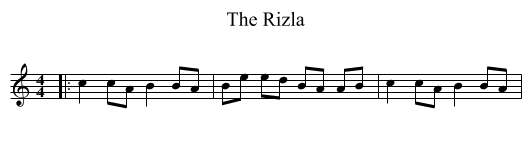 The Rizla - staff notation