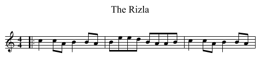 The Rizla - staff notation
