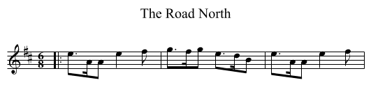 The Road North - staff notation