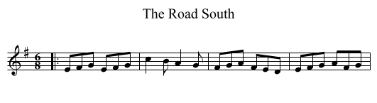 The Road South - staff notation