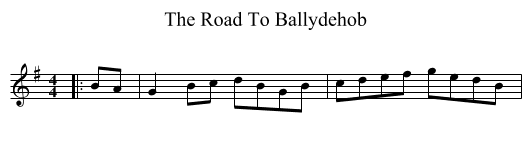 The Road To Ballydehob - staff notation
