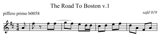 The Road To Boston v.1 - staff notation