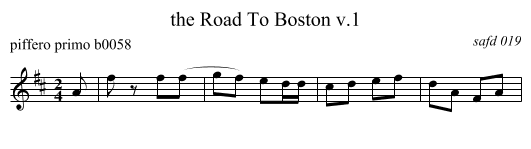 the Road To Boston v.1 - staff notation