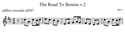 The Road To Boston v.2 - staff notation
