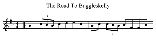 The Road To Buggleskelly - staff notation