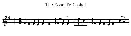 The Road To Cashel - staff notation