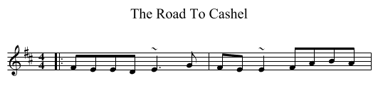 The Road To Cashel - staff notation
