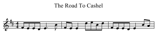 The Road To Cashel - staff notation