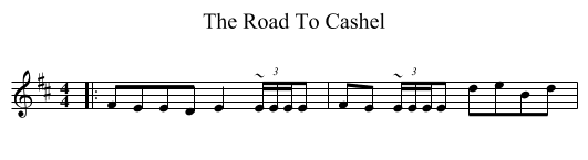 The Road To Cashel - staff notation