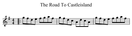 The Road To Castleisland - staff notation