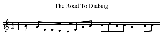 The Road To Diabaig - staff notation