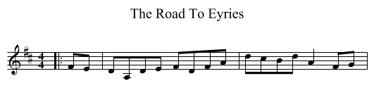 The Road To Eyries - staff notation