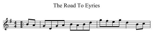 The Road To Eyries - staff notation