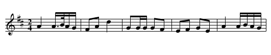 The Road to Galway - staff notation