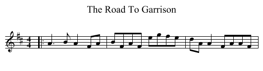The Road To Garrison - staff notation