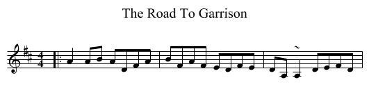 The Road To Garrison - staff notation