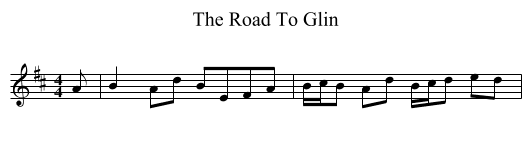 The Road To Glin - staff notation