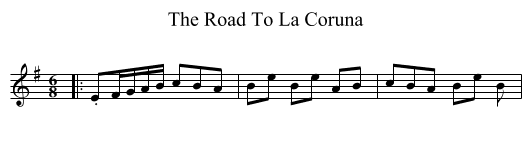 The Road To La Coruna - staff notation