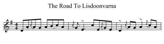 The Road To Lisdoonvarna - staff notation