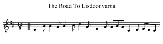 The Road To Lisdoonvarna - staff notation