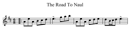 The Road To Naul - staff notation